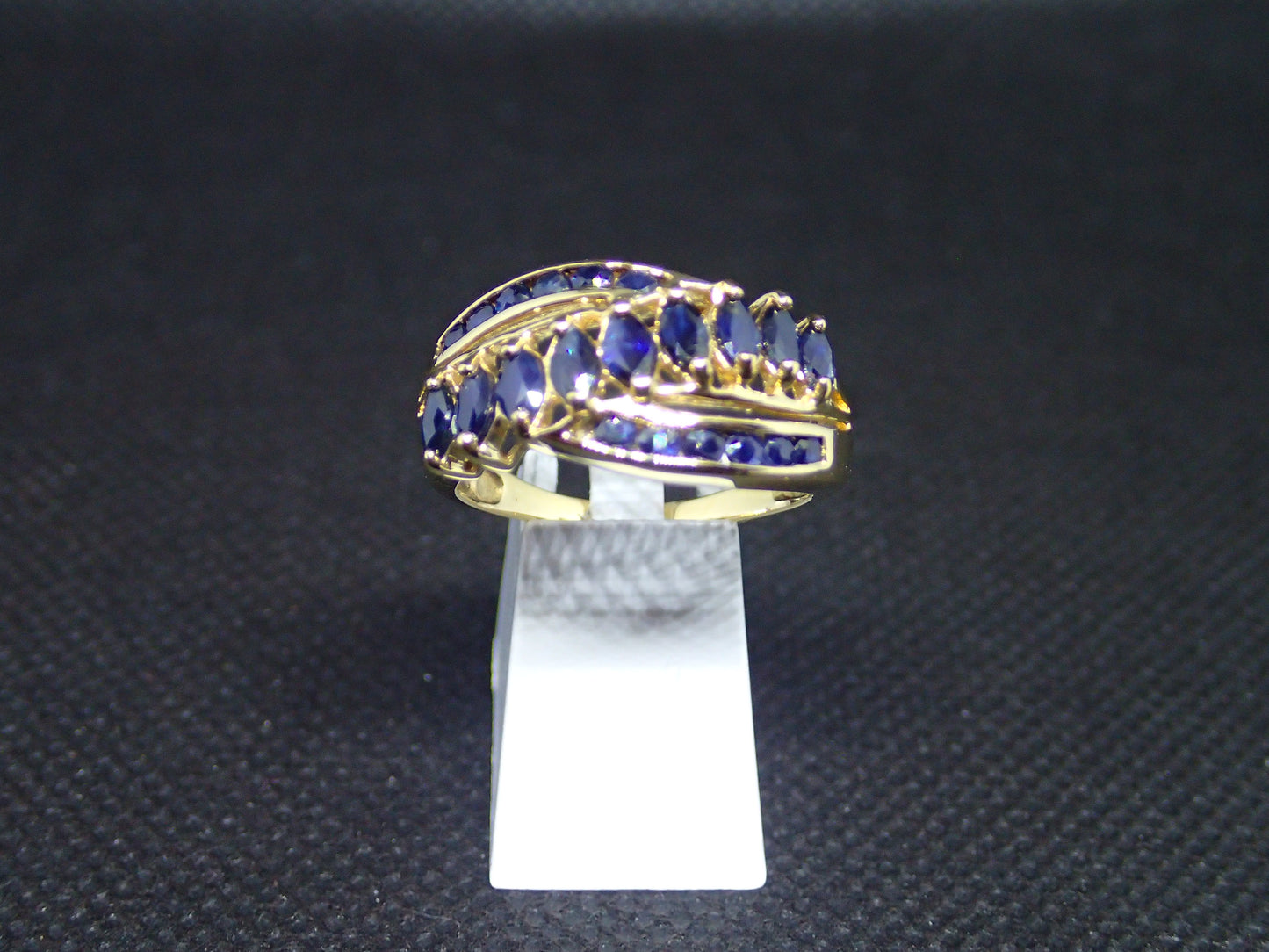 Bague en or jaune 750/ème de 5.08g, saphir / BIjoux d'occasion