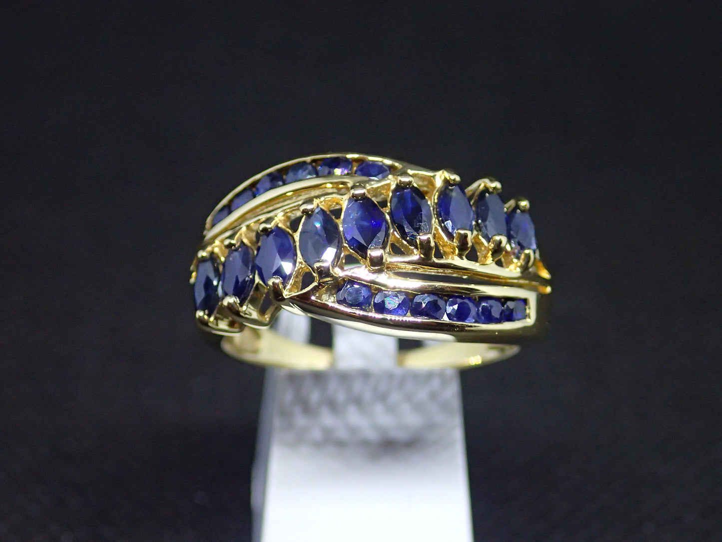 Bague en or jaune 750/ème de 5.08g, saphir / BIjoux d'occasion