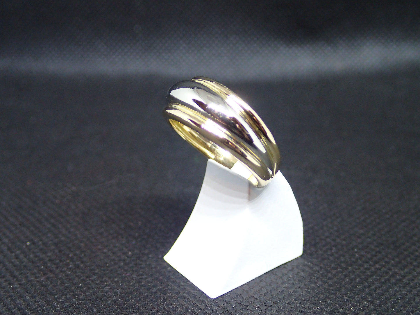 Bague bicolore en or 750/ème de 8.22g / Bijoux d'occasion