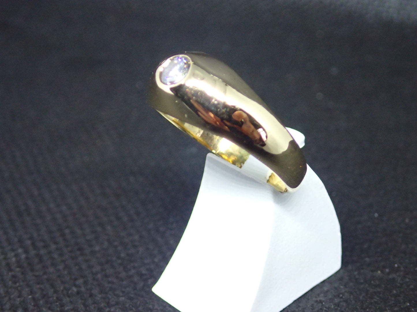 Jonc anglais en or jaune 750/ème de 6.14g, diamant / Bijoux d'occasion