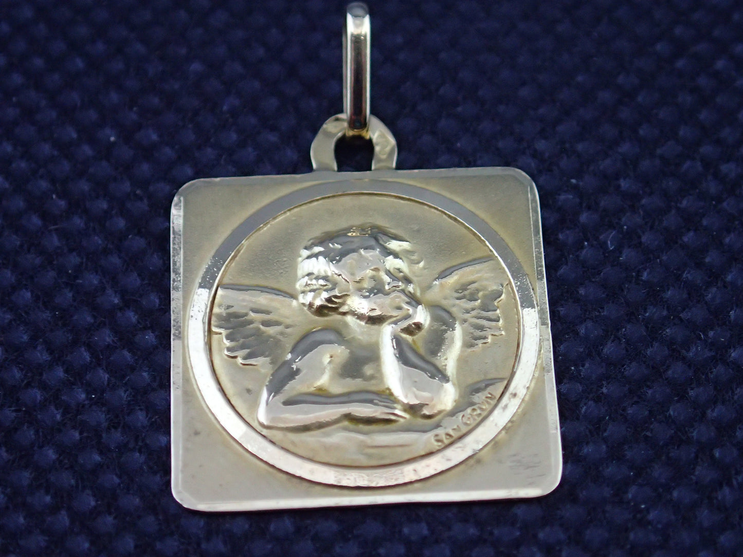 Médaille ange en or jaune 750/ème de 2.40g / Bijoux d'occasion