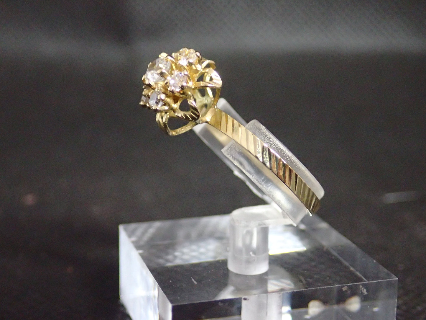 Bague chou en or jaune 750/ème de 2g oxyde / Bijoux d'occasion