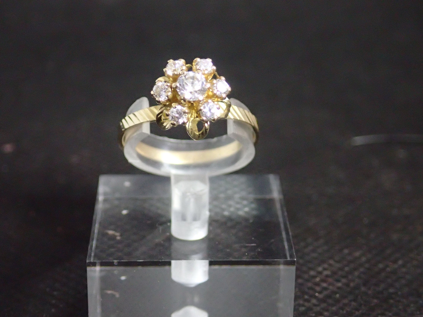 Bague chou en or jaune 750/ème de 2g oxyde / Bijoux d'occasion