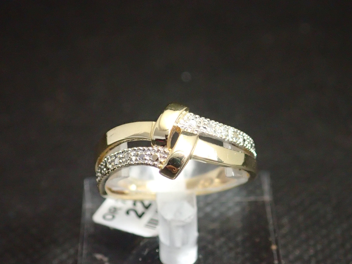 Bague en or jaune 750/ème de 2.70g diamant / Bijoux d'occasion