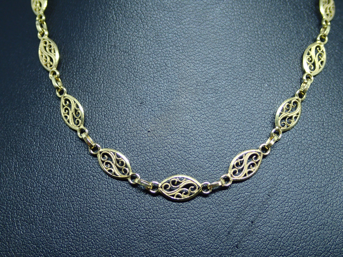 Collier maille filigrane en or jaune 750/ème de 9.09g / Bijoux d'occasion