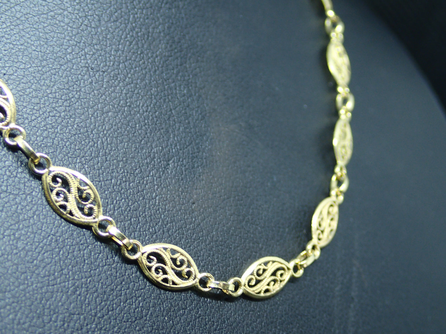 Collier maille filigrane en or jaune 750/ème de 9.09g / Bijoux d'occasion
