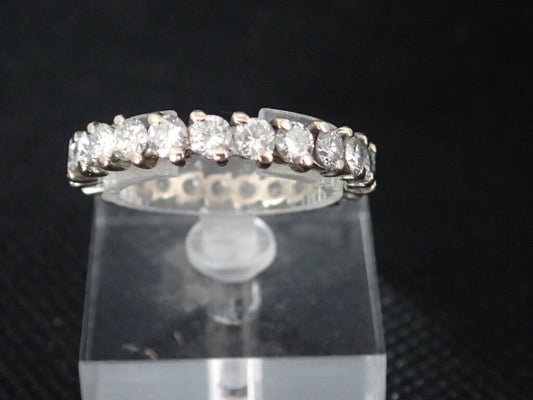 Alliance complète en or gris 750/ème de 4g, diamants / Bijoux d'occasion