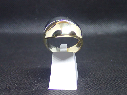 Bague bicolore en or jaune 750/ème de 10g / Bijoux d'occasion
