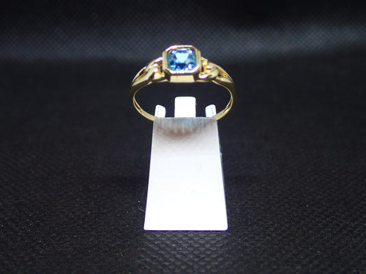 Bague en or jaune 750/ème de 1.92g, topaze / Bijoux d'occasion