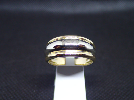 Bague bicolore en or 750/ème de 8.22g / Bijoux d'occasion