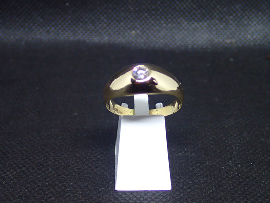 Jonc anglais en or jaune 750/ème de 6.14g, diamant / Bijoux d'occasion