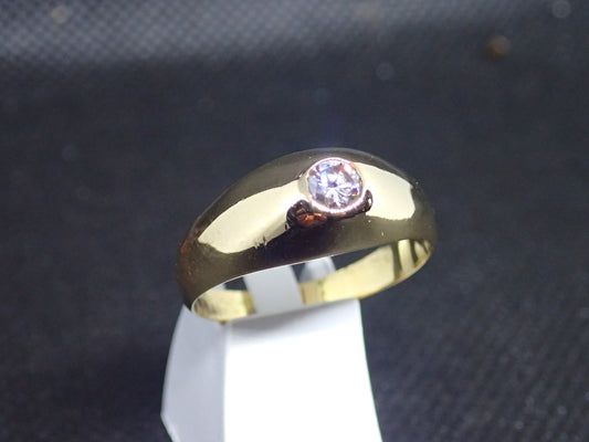 Jonc anglais en or jaune 750/ème de 6.14g, diamant / Bijoux d'occasion