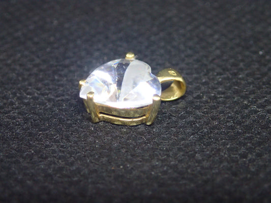Pendentif coeur en or jaune 750/ème de 1.90g, oxyde / Bijoux d'occasion