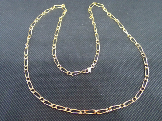 Chaine maille alternée en or jaune 750/ème de 12.68g / Bijoux d'occasion