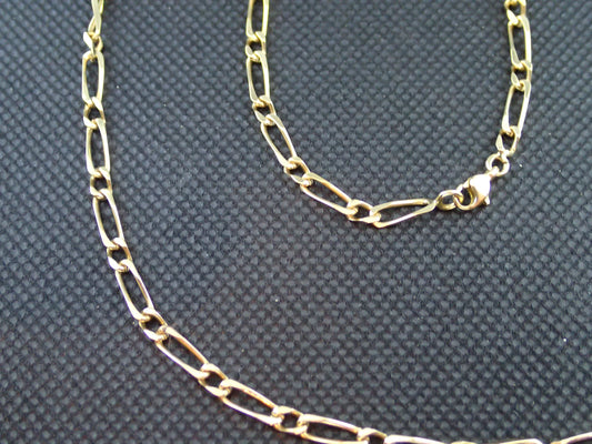 Chaine maille alternée en or jaune 750/ème de 12.68g / Bijoux d'occasion