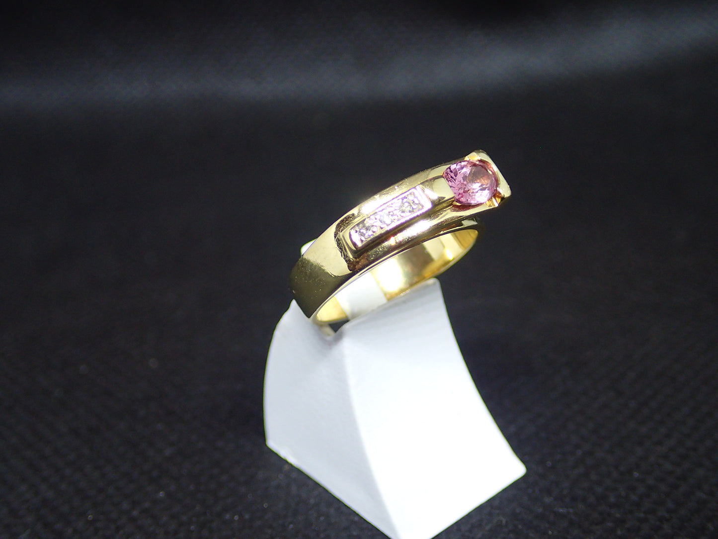 Bague en or jaune 750/ème de 4.30g, tourmaline / Bijoux d'ocasion