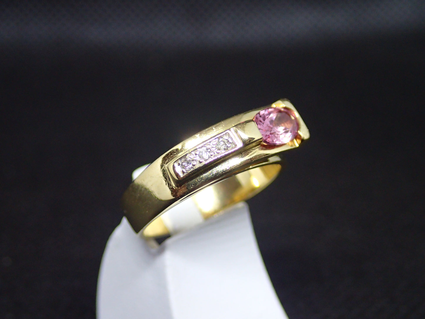 Bague en or jaune 750/ème de 4.30g, tourmaline / Bijoux d'ocasion