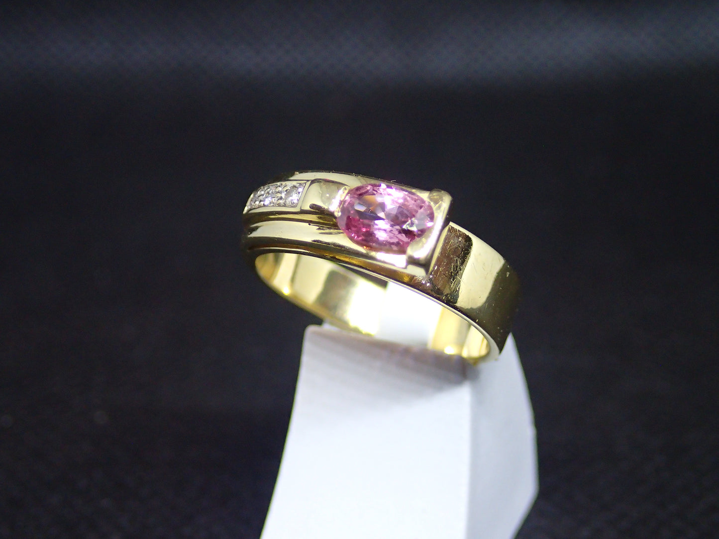 Bague en or jaune 750/ème de 4.30g, tourmaline / Bijoux d'ocasion