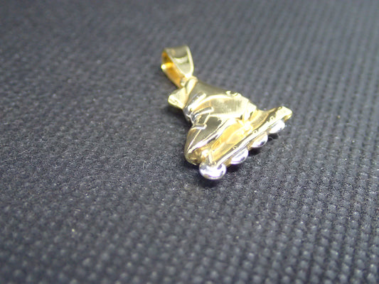 Pendentif en forme de roller en or jaune 750/ème de 1.30g / Bijoux d'occasion