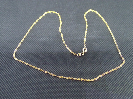 Chaine maille singapour en or jaune 750/ème de 2.01g / Bijoux d'occasion