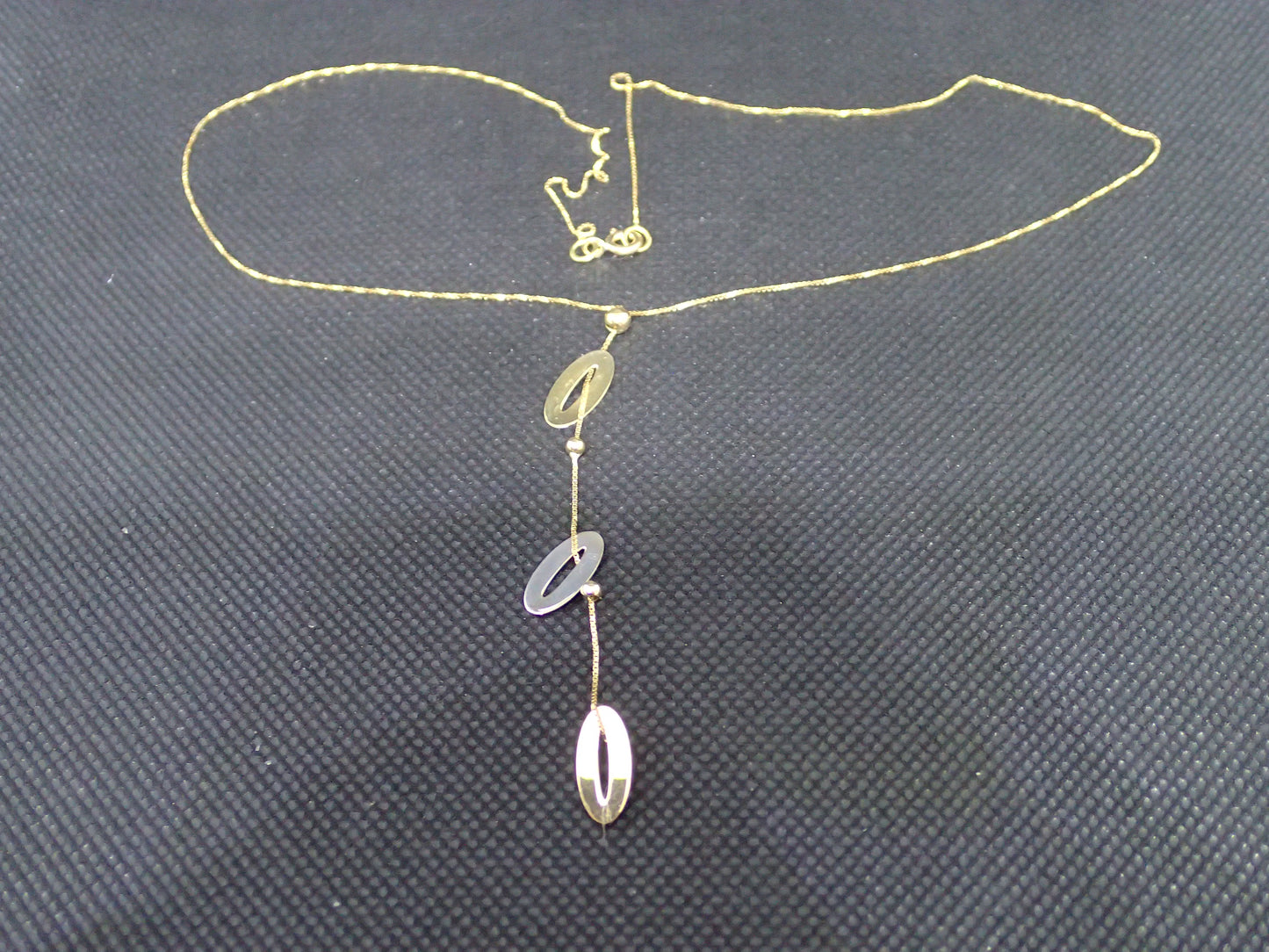 Collier bicolore en or 750/ème de 2.36g / Bijoux d'occasion