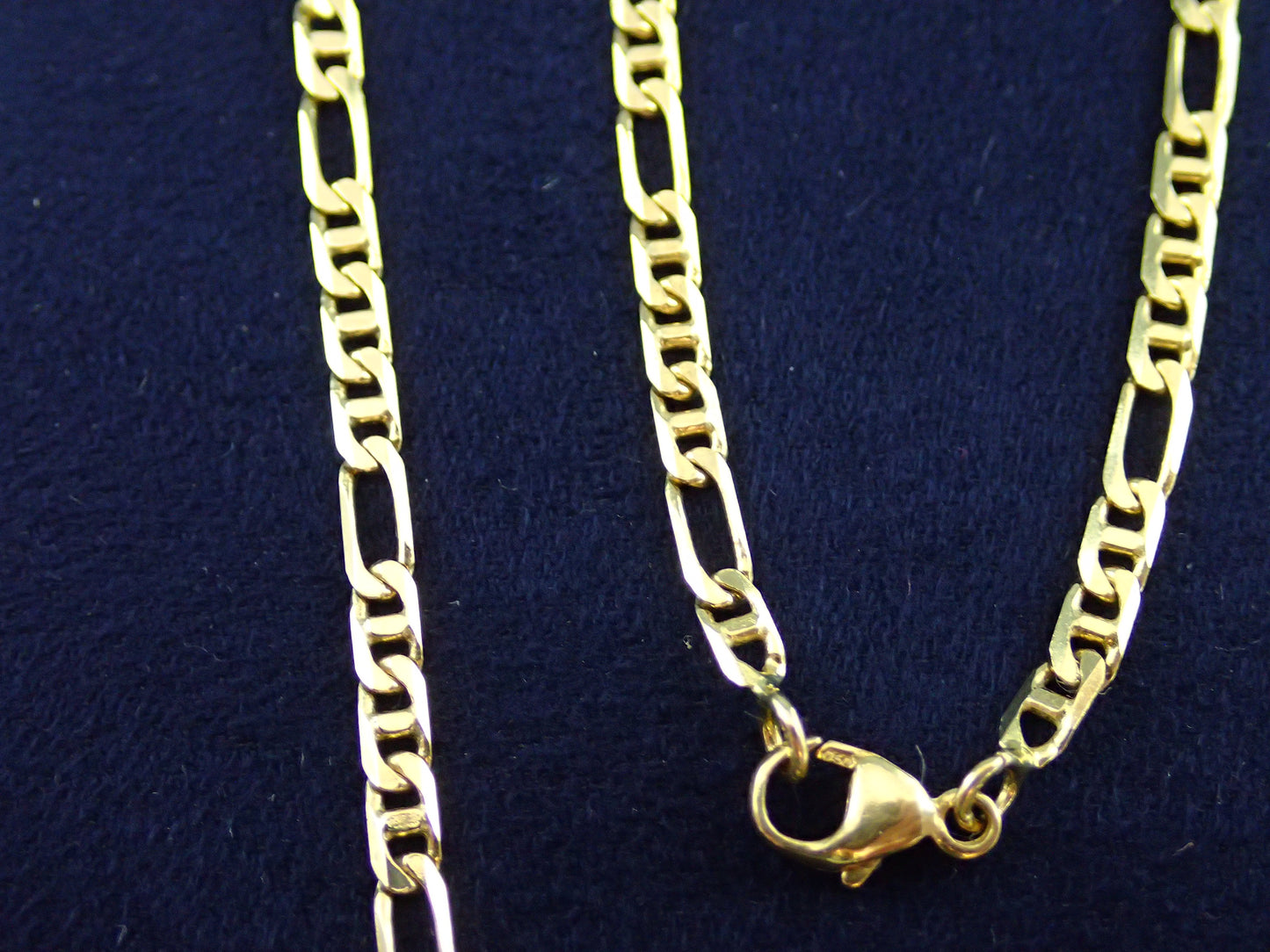 Chaine maille alternée en or jaune 750/ème de 8.65g / Bijoux d'occasion