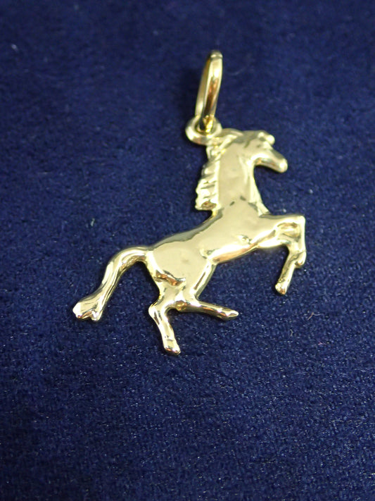 Pendentif cheval en or jaune 750/ème de 2.80g / Bijoux d'occasion