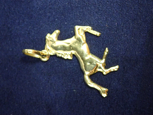 Pendentif cheval en or jaune 750/ème de 2.80g / Bijoux d'occasion