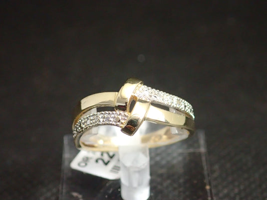 Bague en or jaune 750/ème de 2.70g diamant / Bijoux d'occasion