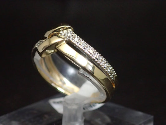 Bague en or jaune 750/ème de 2.70g diamant / Bijoux d'occasion