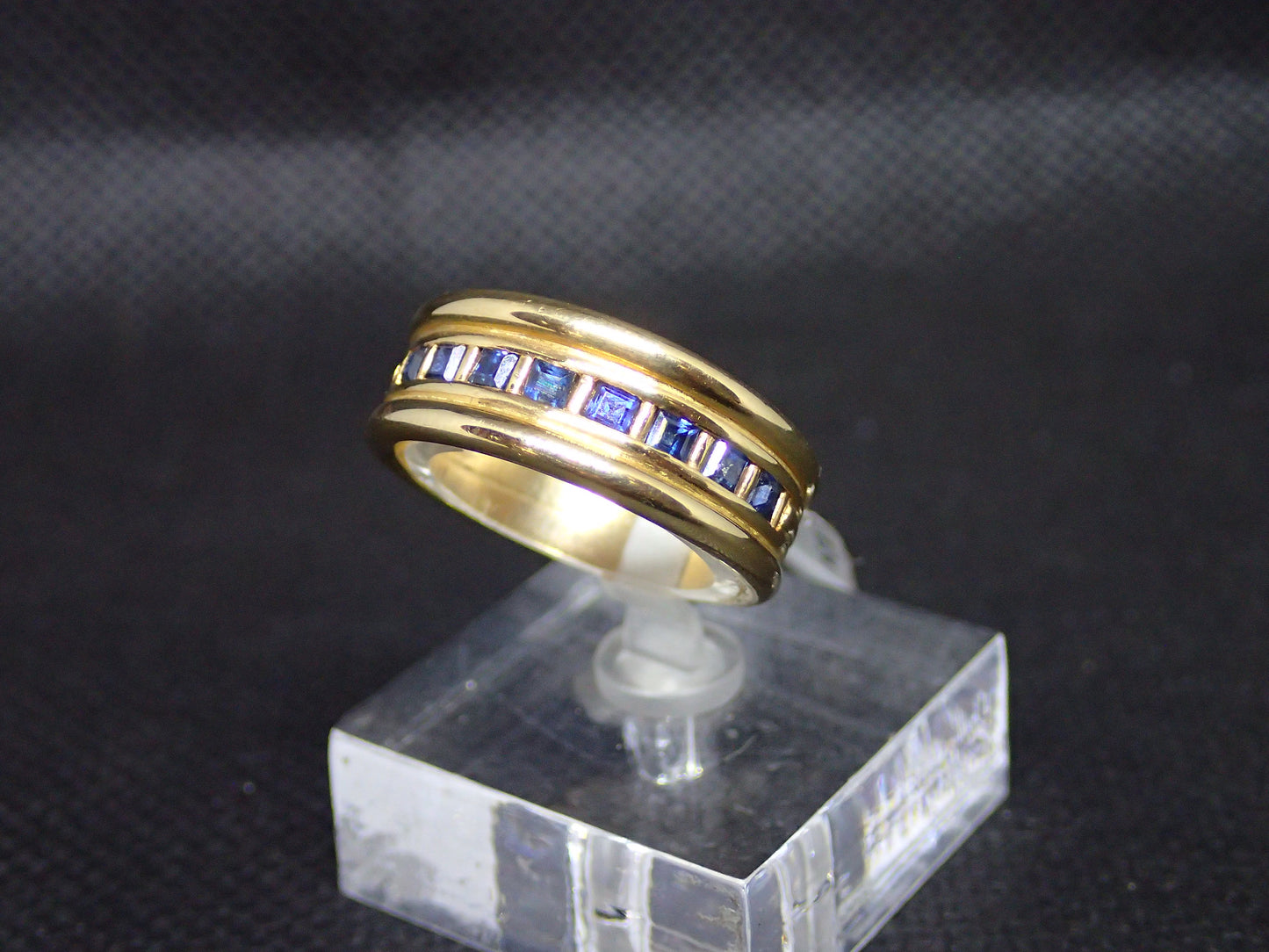 Bague en or jaune 750/ème de 6.24g, saphir / Bijoux d'occasion