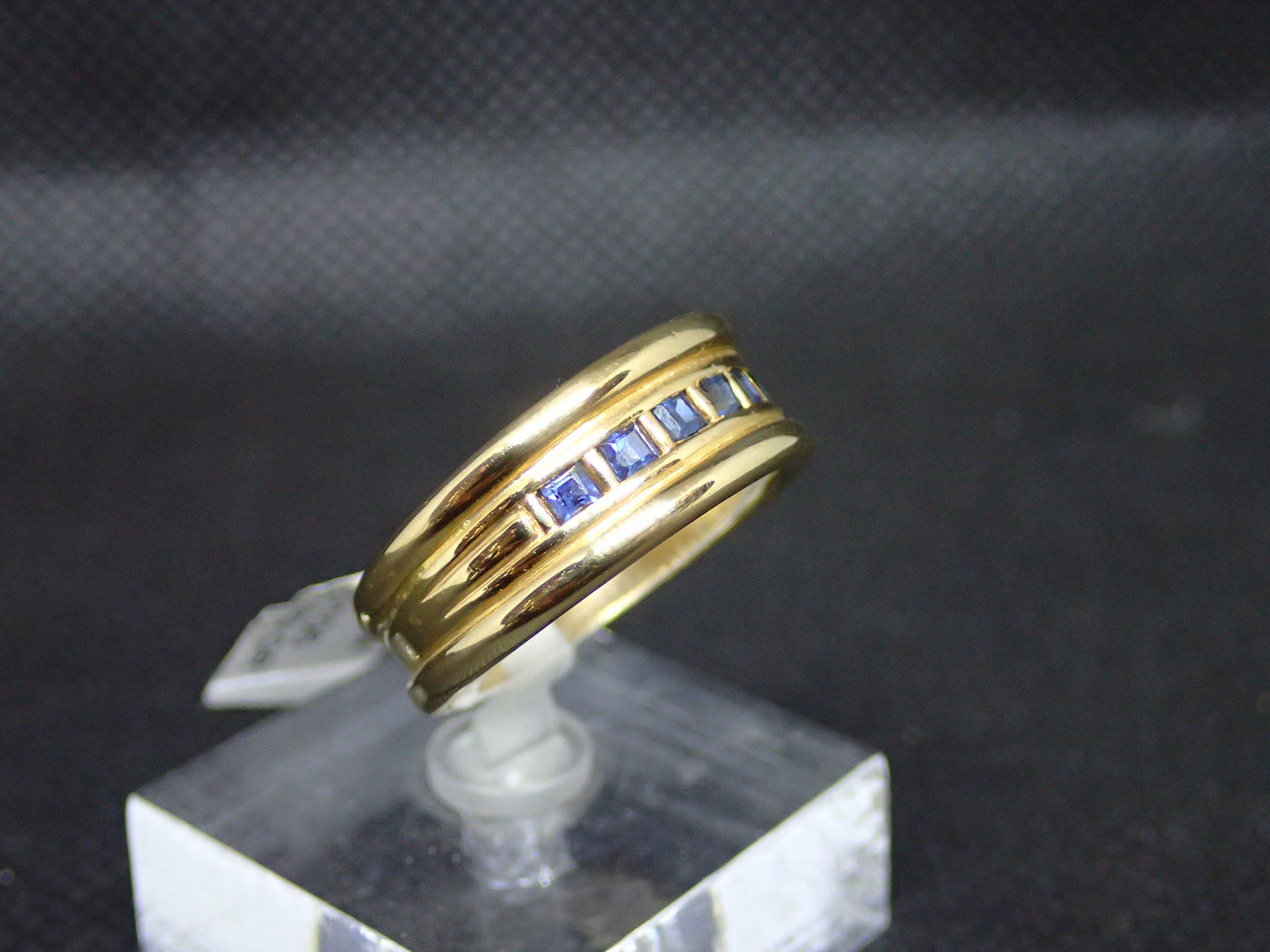 Bague en or jaune 750/ème de 6.24g, saphir / Bijoux d'occasion