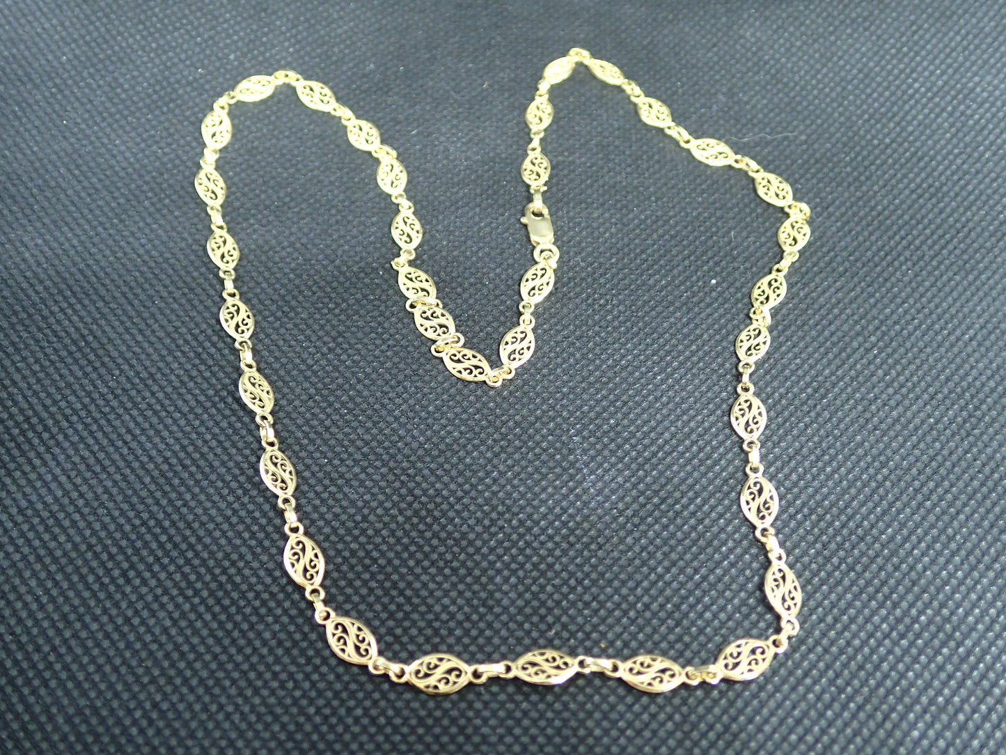 Collier maille filigrane en or jaune 750/ème de 9.09g / Bijoux d'occasion