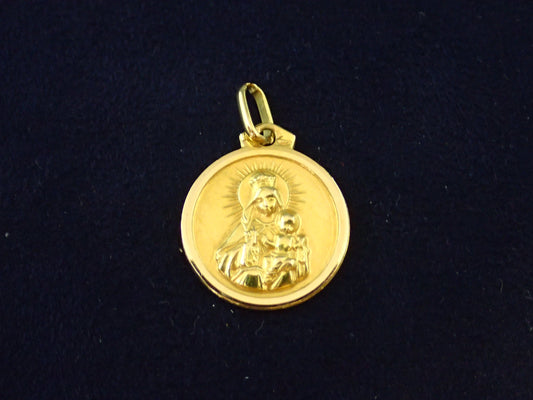 Médaille recto verso en or jaune 750/ème de 1.79g / Bijoux d'occasion