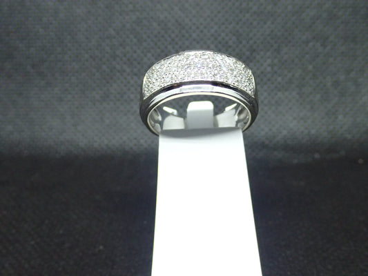 Bague en or blanc 750/ème de 5.85g, diamant / Bijoux d'occasion