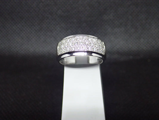 Bague en or blanc 750/ème de 5.85g, diamant / Bijoux d'occasion