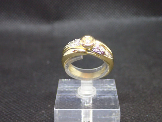 Bague en or jaune 750/ème de 4.08g, diamant / Bijoux d'occasion