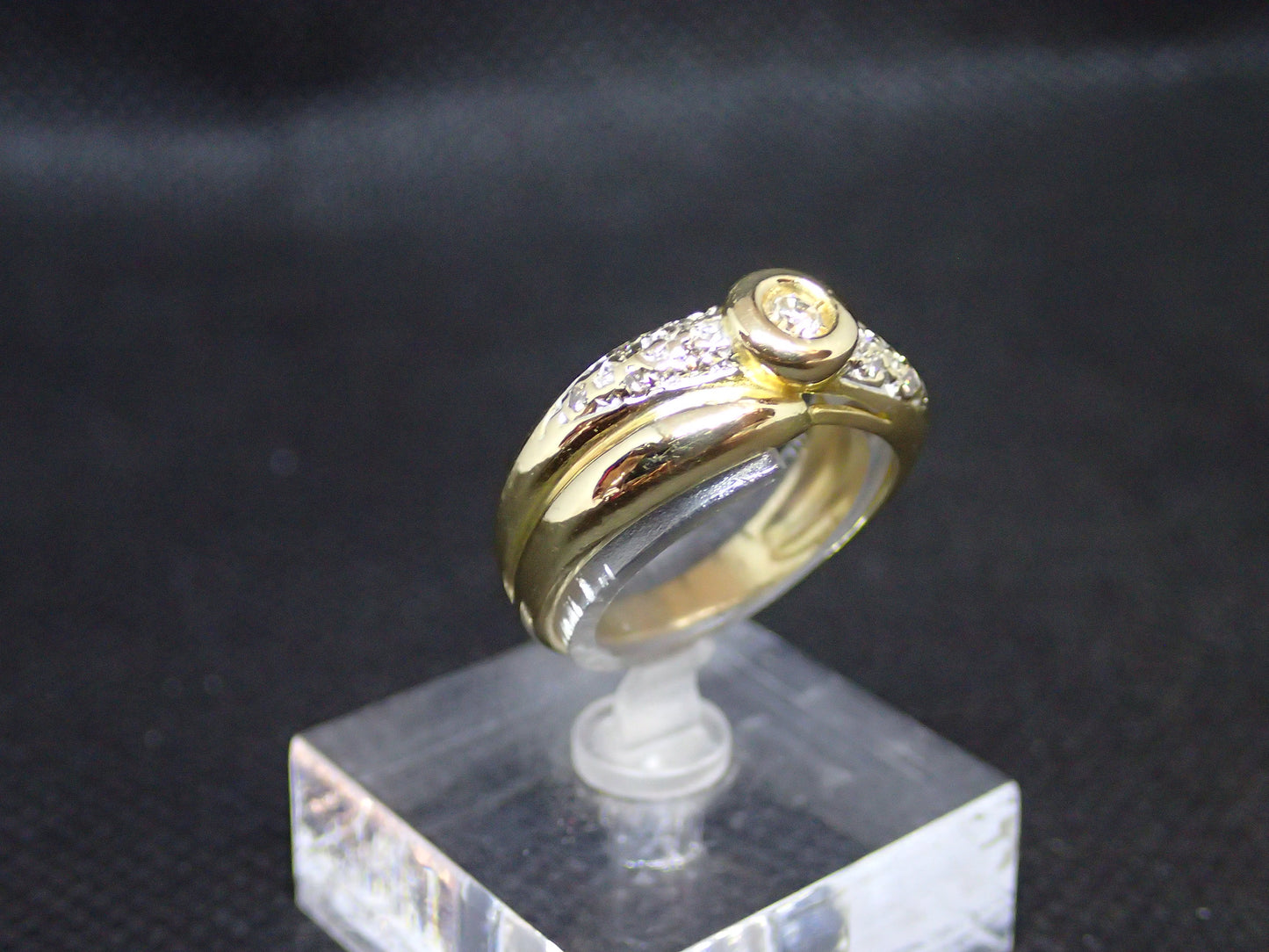 Bague en or jaune 750/ème de 4.08g, diamant / Bijoux d'occasion