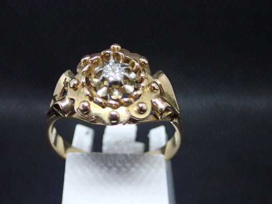 Bague en or jaune 750/ème de 3.40g, diamant / Bijoux d'occasion