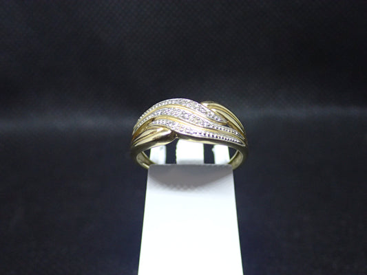 Bague en or jaune 750/ème de 2.80g, diamant / Bijoux d'occasion