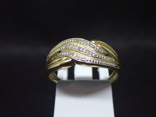 Bague en or jaune 750/ème de 2.80g, diamant / Bijoux d'occasion