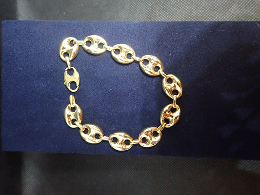 Bracelet grain de café en or jaune 750/ème de 16.20g / Bijoux d'occasion