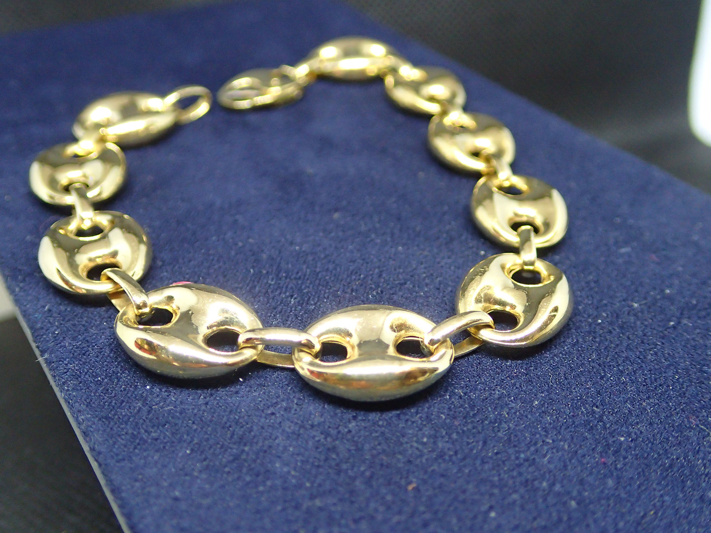 Bracelet grain de café en or jaune 750/ème de 16.20g / Bijoux d'occasion